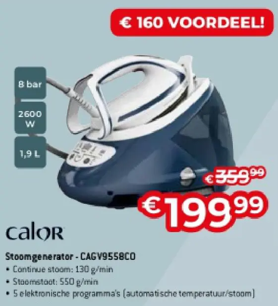 Promotie: Stoomgenerator - CAGV9558CO