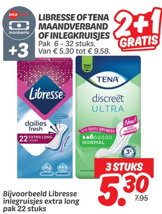 Aanbieding: Maandverband of inlegkruisjes