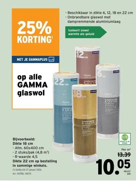 Promotie: GAMMA glaswol