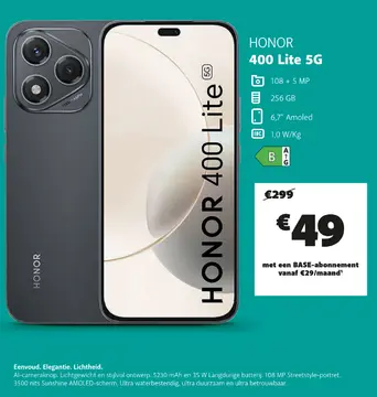 Aanbieding: HONOR 400 Lite 5G