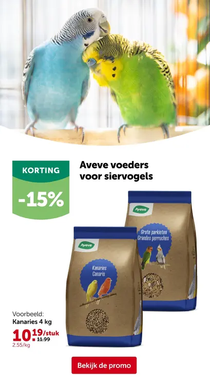 Promotie: Voeders voor siervogels