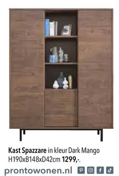 Aanbieding: Kast Spazzare in kleur Dark Mango