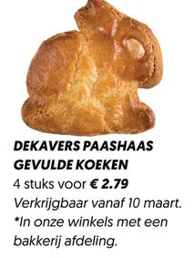 Dekavers paashaas gevulde koeken
