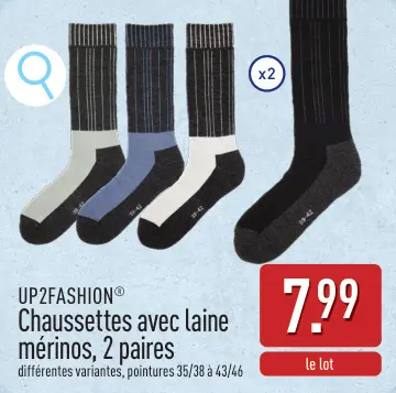 Offre: Chaussettes avec laine mérinos