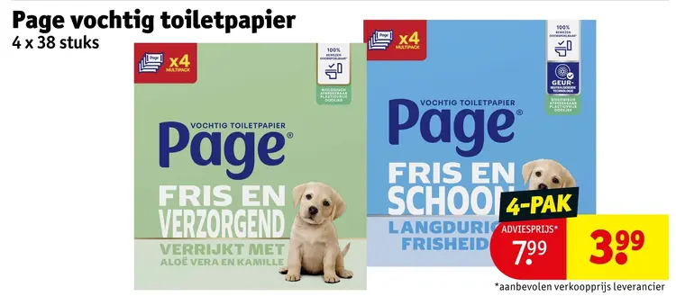Aanbieding: Page vochtig toiletpapier