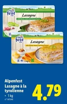 Offre: Lasagne à la tyrolienne