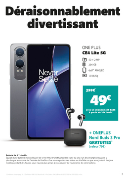 Offre: ONE PLUS CE4 Lite 5G