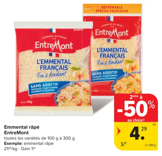 Offre: Emmental râpé