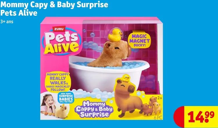 Offre: Mommy Capy & Baby Surprise Pets Alive