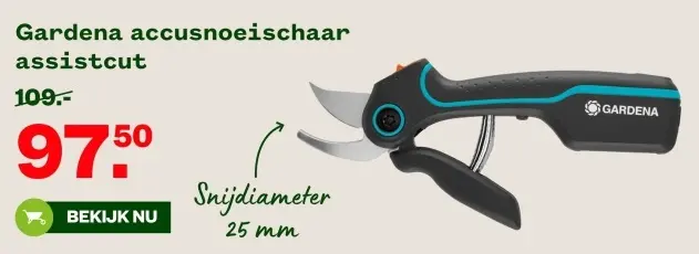 Aanbieding: Gardena accusnoeischaar assistcut