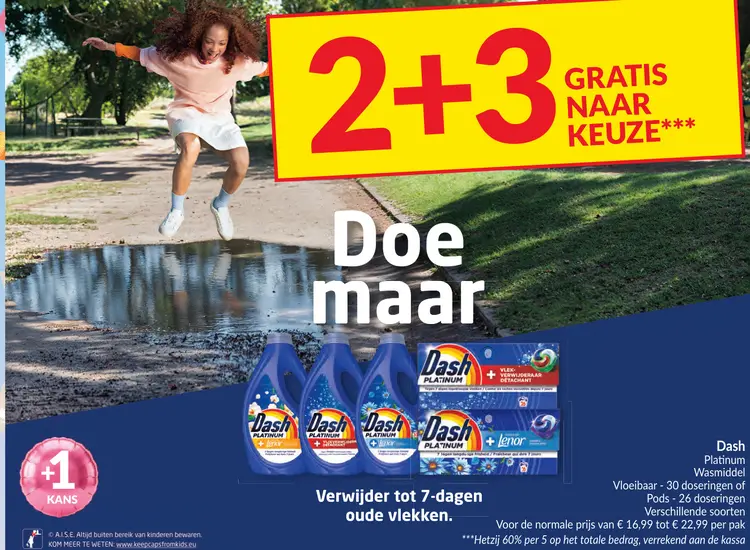 Promotie: Platinum Wasmiddel Vloeibaar of Pods
