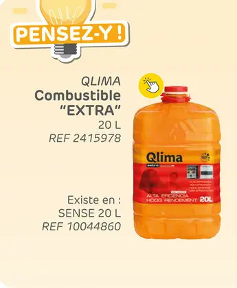Offre: Combustible pour poêle qlima extra 20l