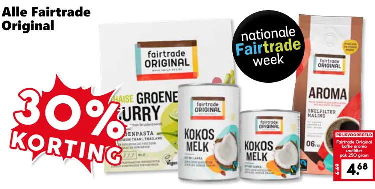 Aanbieding: Fairtrade Original koffie Aroma snelfilter