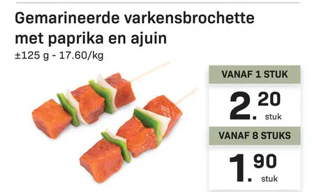 Promotie: Gemarineerde varkensbrochette