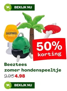 Aanbieding: Beeztees zomer hondenspeeltje