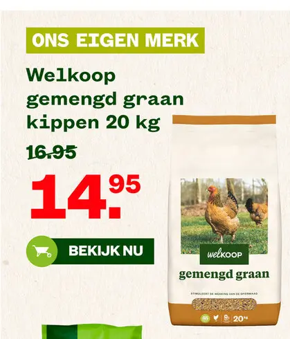 Aanbieding: gemengd graan kippen