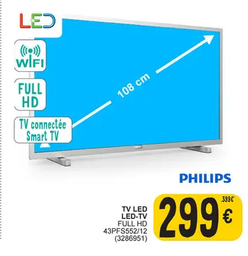 Offre: TV LED LED-TV FULL HD 43PFS552/12 (3286951)