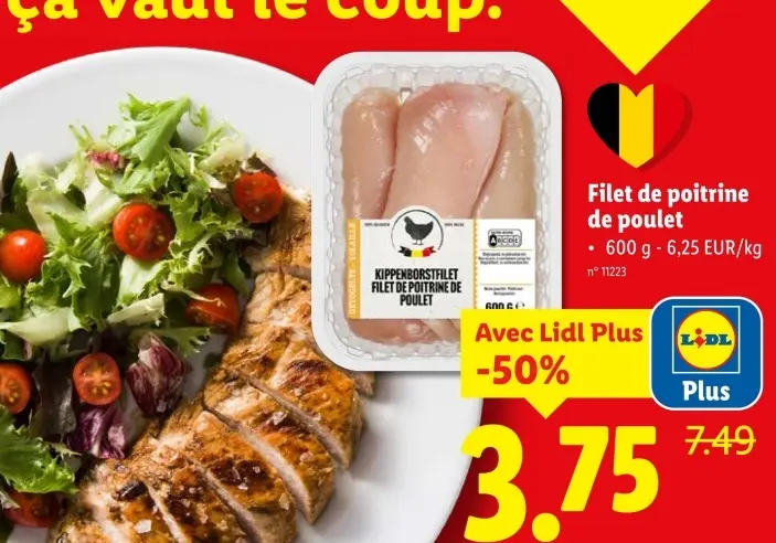 Offre: Filet de poitrine de poulet