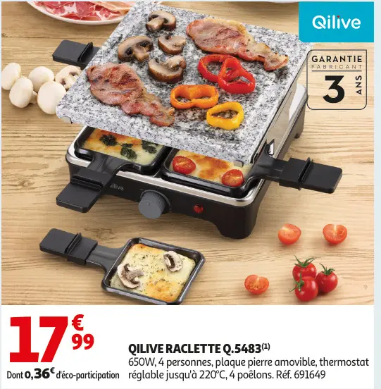 Offre: Qilive raclette q.5483