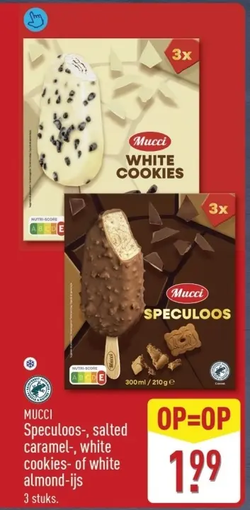 Aanbieding: Mucci Speculoos-, salted caramel-, white cook