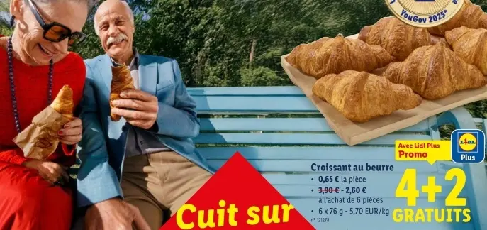 Offre: Croissant au beurre