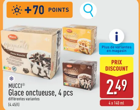 Offre: Glace onctueuse