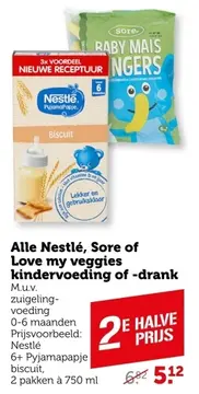 Aanbieding: Alle Nestlé, Sore of Love my veggies kindervoeding of -drank