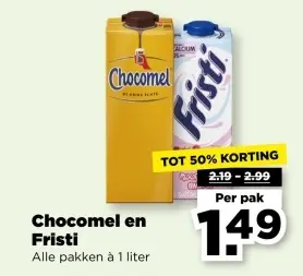 Aanbieding: Chocomel en Fristi