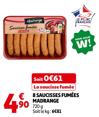 Promotie: Saucisses fumées
