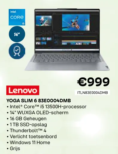 Promotie: Lenovo YOGA SLIM 6 83E0004DMB
