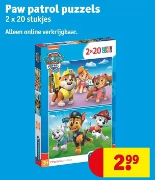 Aanbieding: Paw patrol puzzels