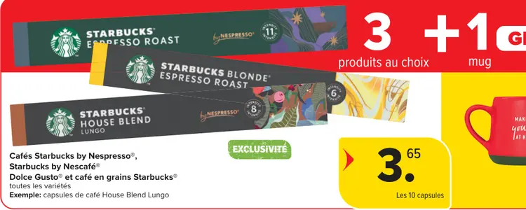 Offre: Cafés Starbucks by Nespresso, Starbucks 