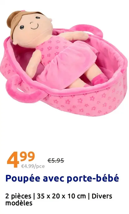 Offre: Poupée avec porte-bébé