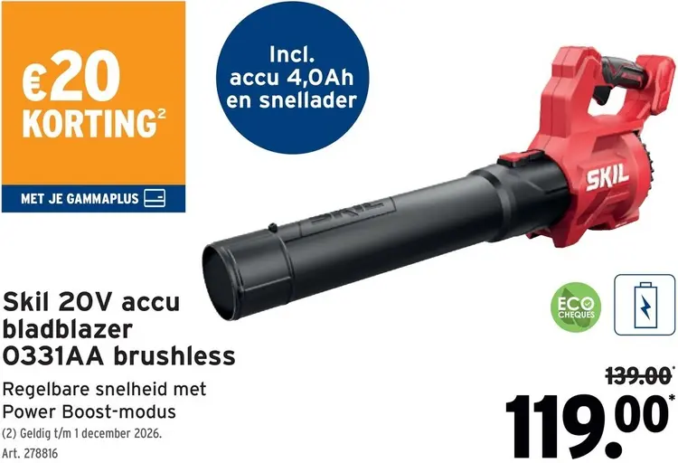 Promotie: Accu bladblazer O331AA brushless