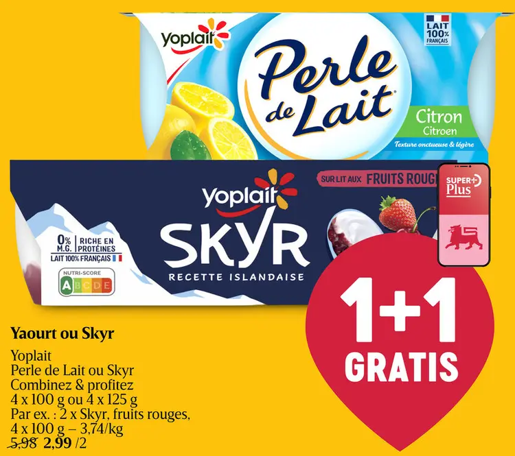Offre: Yaourt ou Skyr