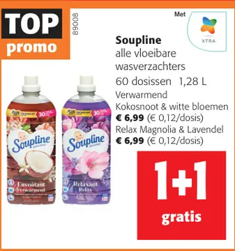 Aanbieding: Soupline alle vloeibare wasverzachters