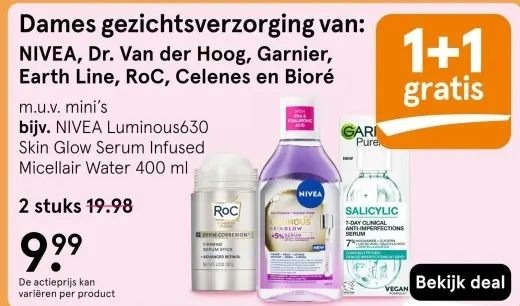 Aanbieding: Dames gezichtsverzorging