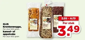 Aanbieding: GIJS Krentenwegge, kaneel- of appelcake