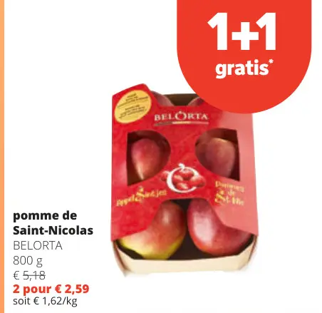 Offre: pomme de Saint-Nicolas