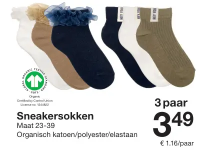 Aanbieding: Sneakersokken