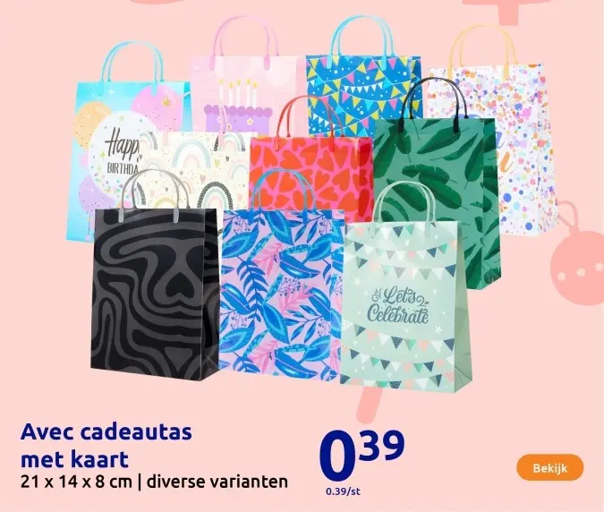 Aanbieding: Cadeautas met kaart