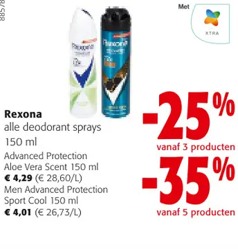 Aanbieding: Rexona alle deodorant sprays