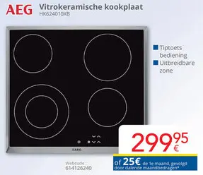 Promotie: Vitrokeramische kookplaat
