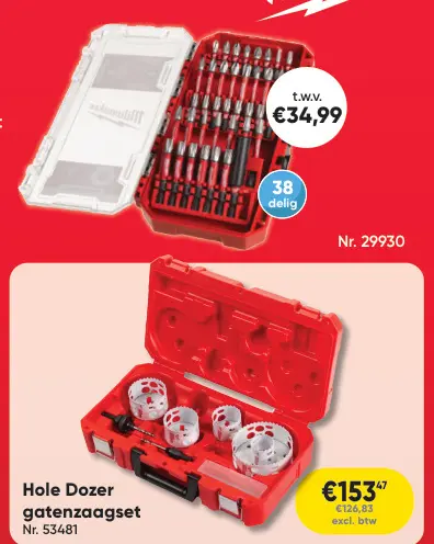 Promotie: Hole Dozer gatenzaagset