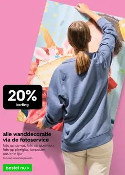 Aanbieding: wanddecoratie via de fotoservice