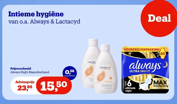 Aanbieding: Intieme hygiëne