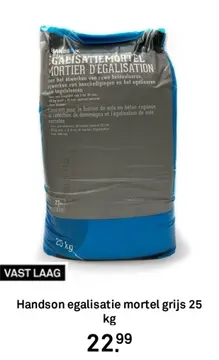 Aanbieding: Handson egalisatie mortel grijs