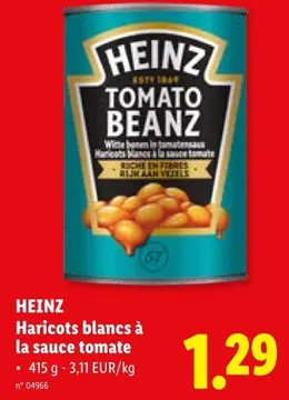 Offre: Haricots blancs à la sauce tomate