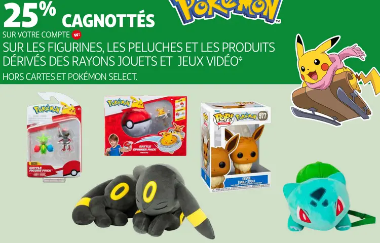 Promotie: Figurines, peluches et produits dérivés des rayons jouets et jeux vidéo