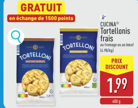 Offre: Tortellonis frais